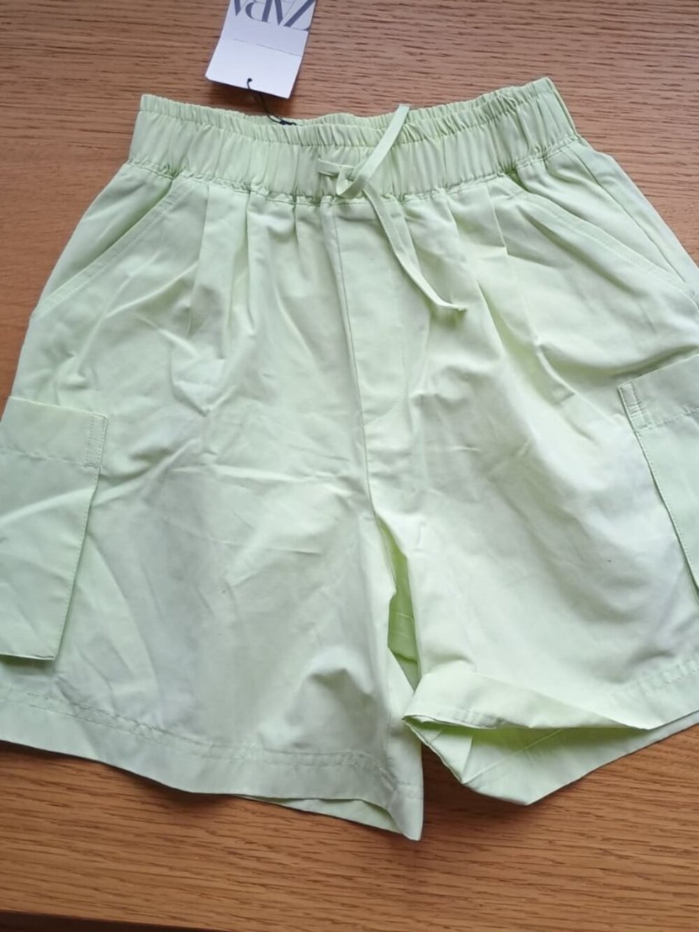 🌿 Zara Girls Light Green Bermuda Shorts | Size 10Y | NWT | Summer Essential